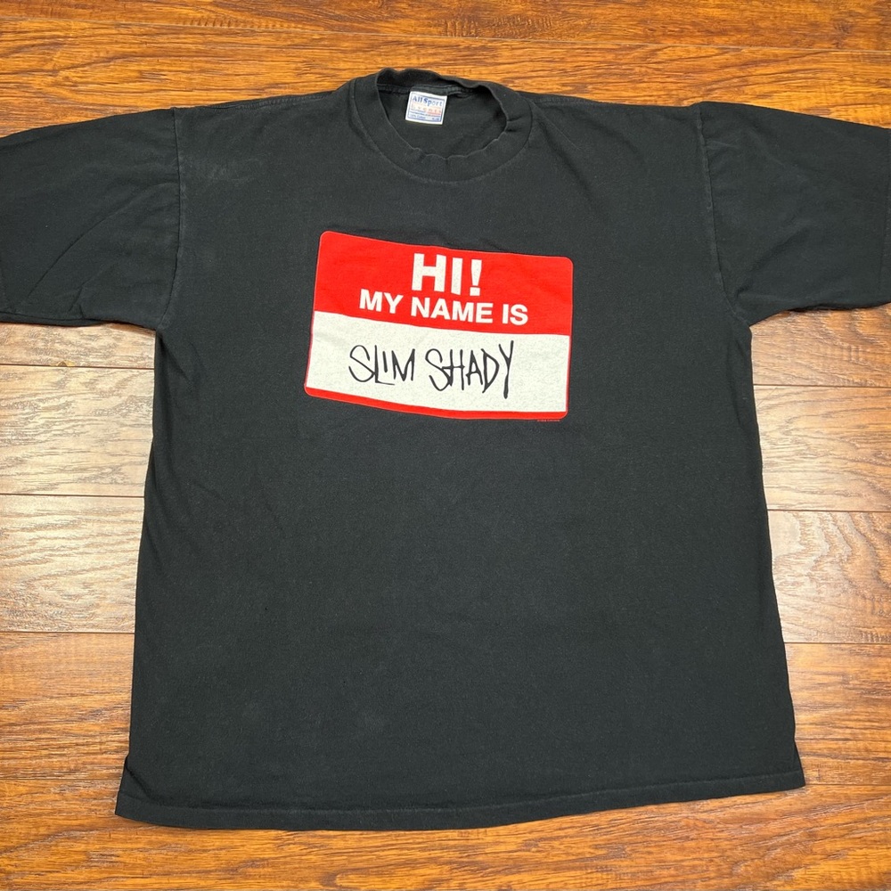 Vintage 1999 Eminem Hello My name is T-Shirt XL 90s Hip Hop Rap Slim Shady